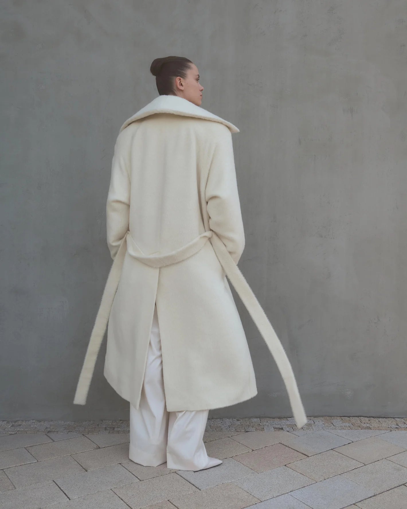 SELF-REFLECTION ANGORA OVERSIZED COAT