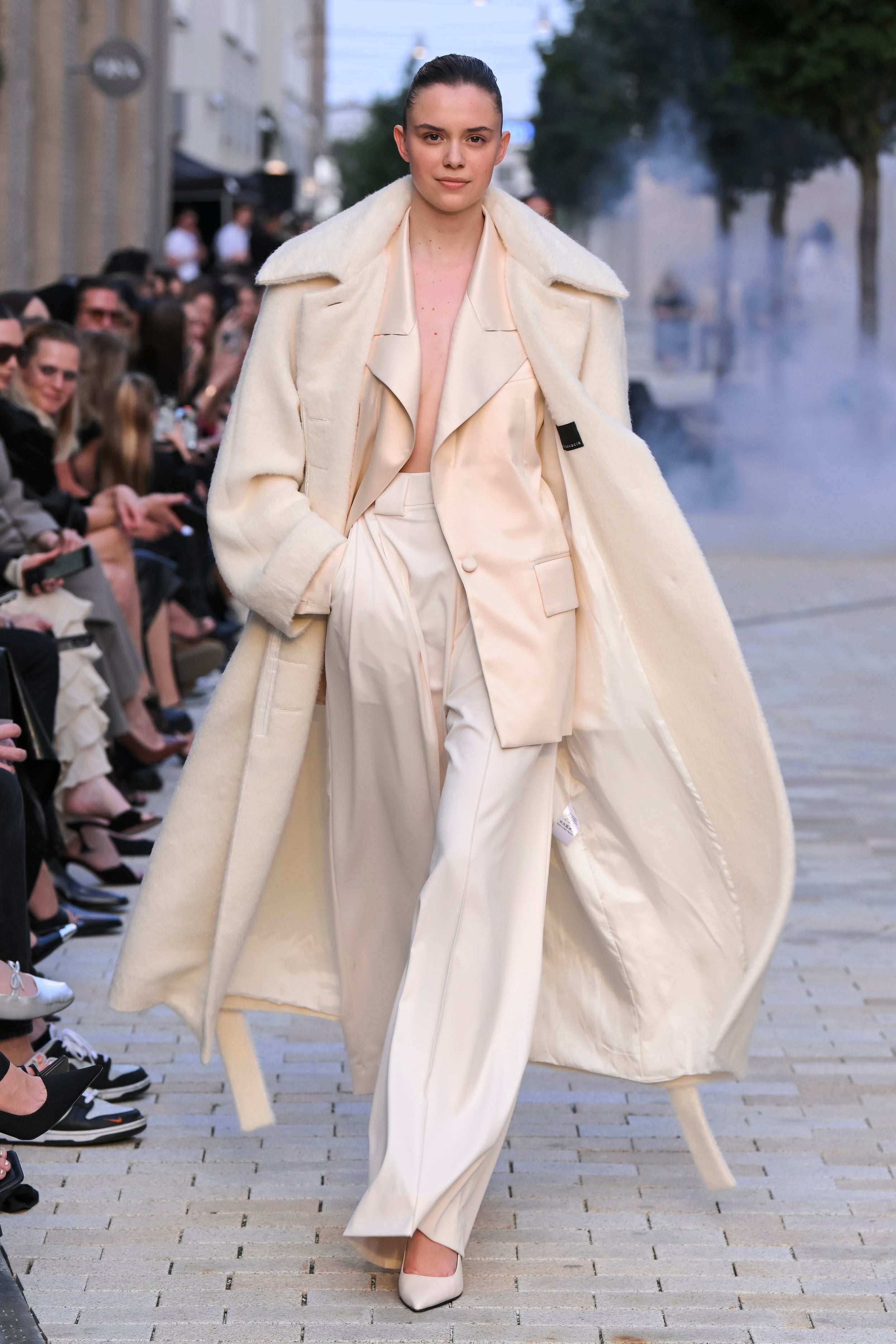 SELF-REFLECTION ANGORA OVERSIZED COAT
