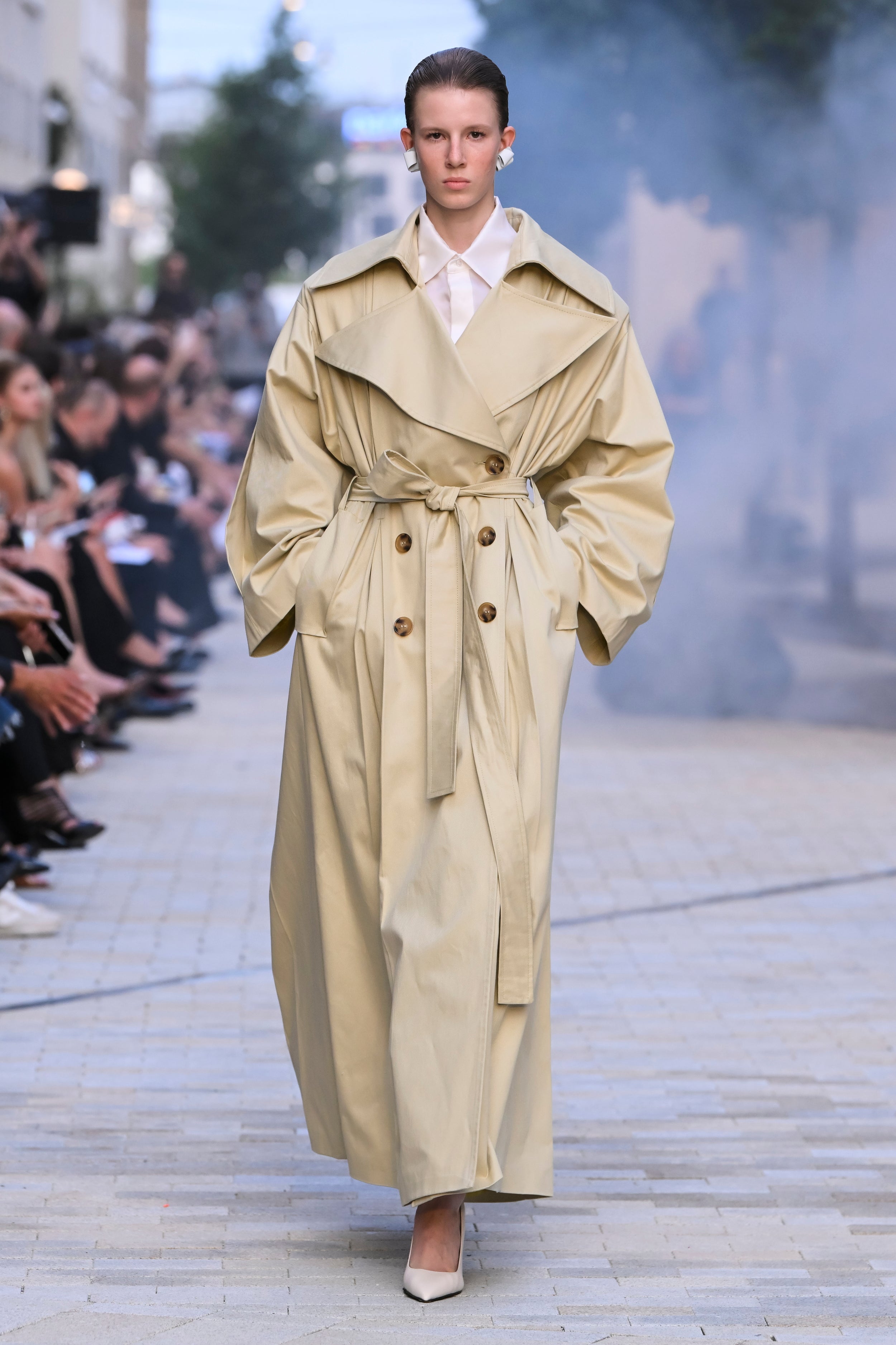 SELF-REFLECTION OVERSIZED UNISEX TRENCHCOAT