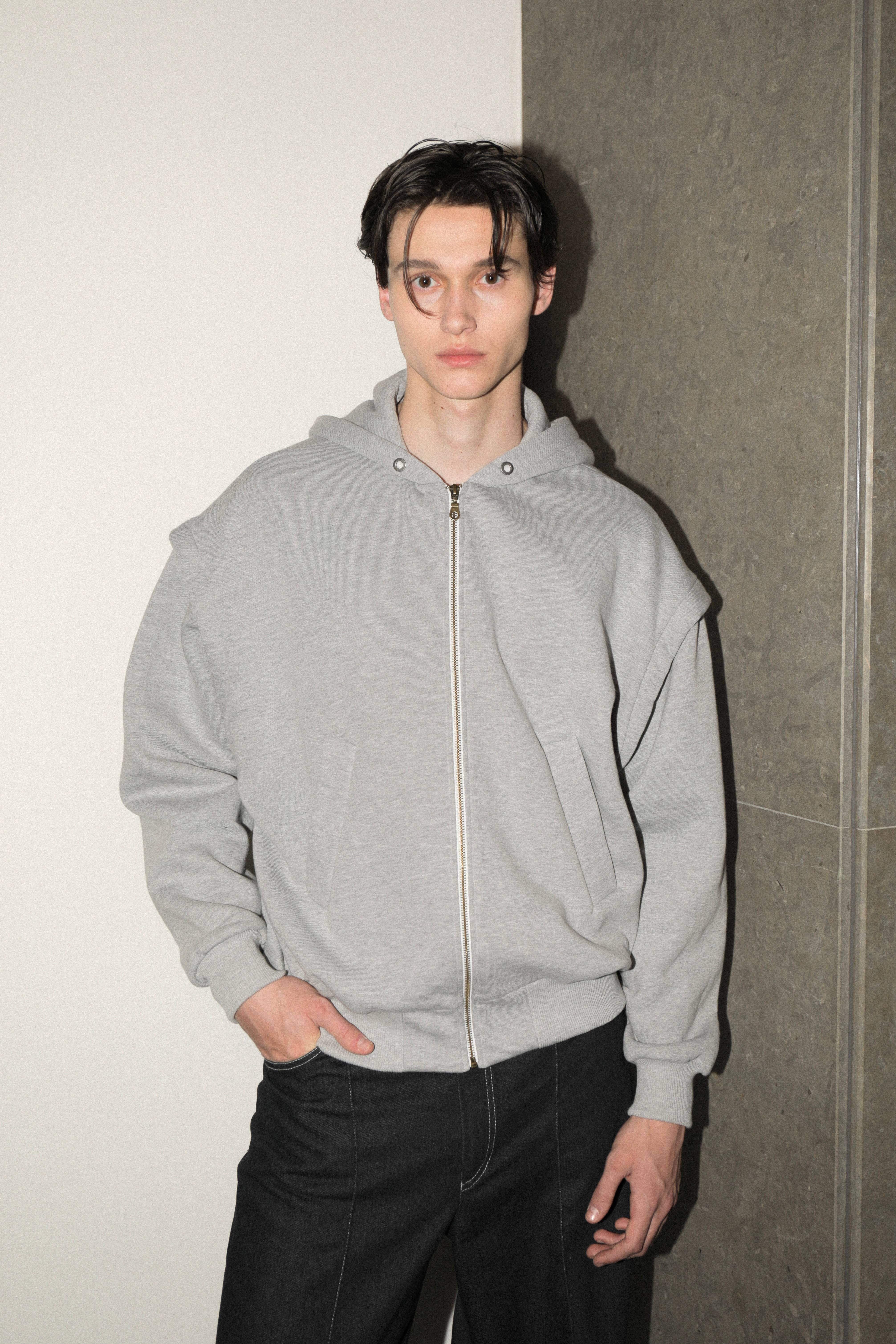 CLUB DE MEMBRES GREY ZIP HOODIE