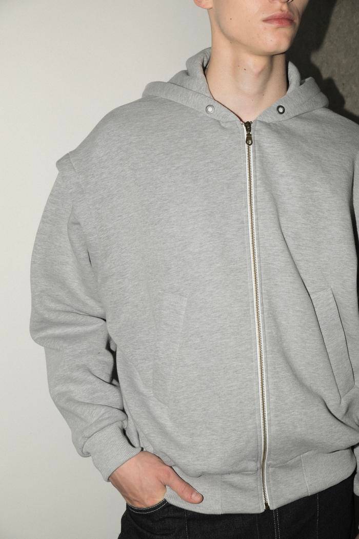 CLUB DE MEMBRES GREY ZIP HOODIE