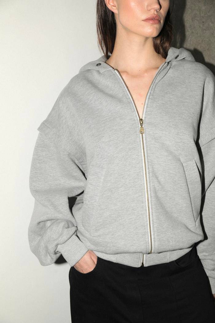 CLUB DE MEMBRES GREY ZIP HOODIE